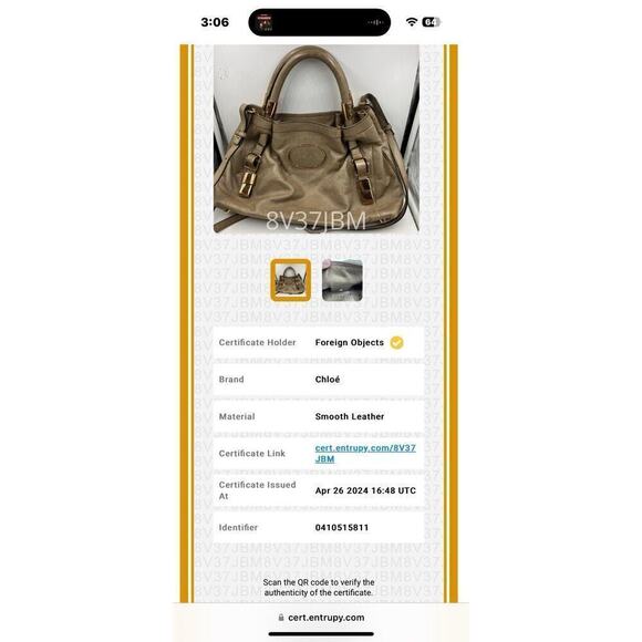 Chloe Brown Leather Victoria 2way Tote Bag Preowned - Picture 3 of 11